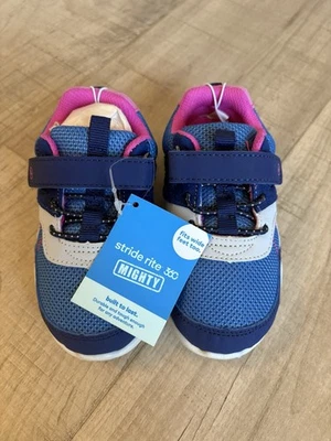 Zapatillas Stride Rite Azaria Azul/Rosa/Blanco Niño 9 Nuevas con Etiquetas Foto 1 de 4