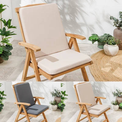 RIESS-AMBIENTE Garten Sitzkissen COMFORT LINE - 50x100cm - FARBWAHL - Niedriglehner Stuhl