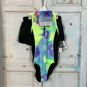 Zeroxposur Youth Swim Set 2 Piece Girls Size M 10/12 1 Piece Suit Shorts - Picture 1 of 8