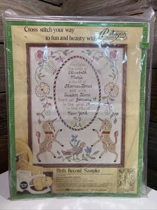 Paragon Stamped Cross Stitch Birth Record Sampler No. 0177 - Picture 1 of 6