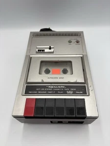 Vintage 1980s Realistic SCT-25 Stereo Cassette Tape Deck Recorder Player WORKING - Afbeelding 1 van 16