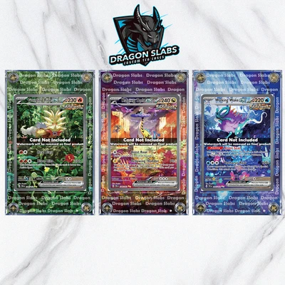 X3 Pokemon Walking Wake, Gouging Fire, Raging Bolt EX Case Slabs Silver Tempest - Image 1 of 4
