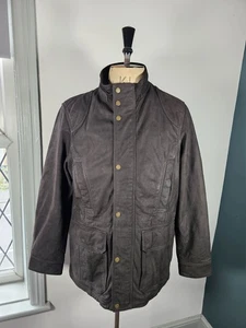John Lewis Leather Jacket Men's Medium Brown Heavy Lined Chore Country - Picture 1 of 17