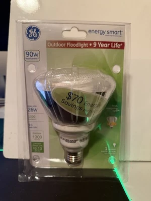 GE Energy Smart Outdoor Flood Light 26W 50W CFL PAR38 47483 - Image 1 of 3