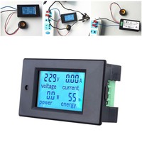 100A LCD KWh Watt Power Detection Indicator Monitor Meter Ammeter Voltmeter