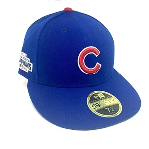 New Era 59FIFTY Chicago Cubs MLB 2016 World Series Champs Fitted Hat -Size 7 1/8 - Picture 1 of 5