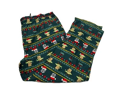 Hanna Andersson Star Wars Grogu Adult Unisex Flannel Pajama Pant Christmas Sz XL - Image 1 of 4