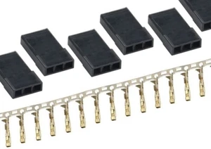 JR Servo Male Housing Connector Female Gold Plated Terminal Pin DIY Wire 50 Sets - Picture 1 of 6