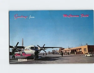 Postcard Greetings from McCarran Field Las Vegas Nevada USA - Picture 1 of 2