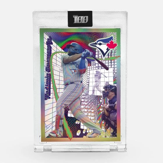 2022 TOPPS PROJECT 100 CARD #18 VLADIMIR GUERRERO JR. - BY DEMSKY - Image 1 of 2
