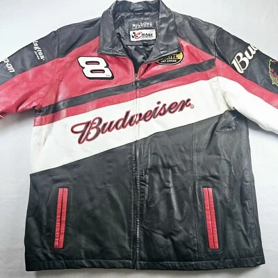 Chaqueta Dale Earnhardt Jr Grande Persecución Auténtico Wilson Cuero Budweiser NASCAR Foto 1 de 4