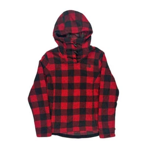 The North Face Checked Fleece - XL Red Polyester - Picture 1 of 9