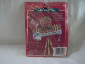GINGER GALLETA NAVIDAD VACACIONES VIENTO CAMPANAS CUENTA PUNTO DE CRUZ KIT DIMENSIONES - Imagen 1 de 7