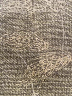 1 Yard Fabric Traditions Wheat Dark Green Metallic Gold NTT Inc 2012 Country - Image 1 of 4