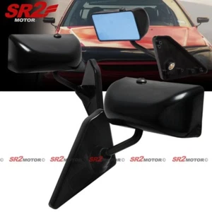 For 89-93 Nissan 240SX S13 F1 Style Racing Manual Adjust Black Side Mirror LH RH - Picture 1 of 1