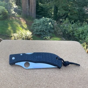 Spyderco Jess Horn Plain Edge C38PBK Lightweight FRN AUS8 The One - Nice! - Picture 1 of 12