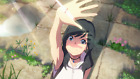 Anime tenki no ko cheveux noirs yeux filles souriantes jeu tapis de jeu bureau