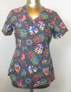 Blusa Médica Star Wars para Mujer Talla S Pecho 38 Cuello en V Manga Corta 219-34233 - Imagen 1 de 7