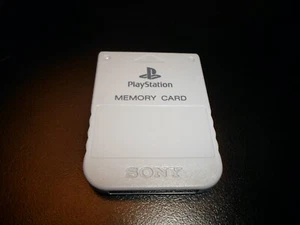 Tested ! Official Grey Playstation 1 Memory Card Japan/US PS1 PSX *Very Good* VG - Picture 1 of 3
