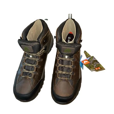Ozark Trail Men's Hikers Waterproof Brown Leather Boots - MEADOWS Size 11 'NEW' - Image 1 of 4
