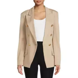 UNKNOWN ATTITUDE Women’s Ponte Blazer Size S Beige --Y2-- - Picture 1 of 5