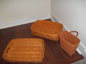 3 - Cestas Longaberger. Primero 19.5" por 14" por 3.5" de alto - sin asas. Secon - Imagen 1 de 3