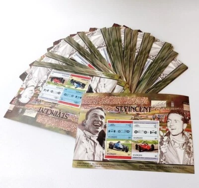 Lote de 100 mini hojas de recuerdo St.Vincent 1985 MNH SC#822 SGms892 CV225$ británico Foto 1 de 3