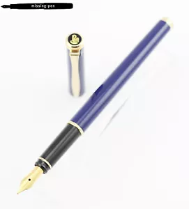 Pelikan P371 New Classic Cartridges Fountain Pen Blue-Gold gold plated M-nib - Picture 1 of 9