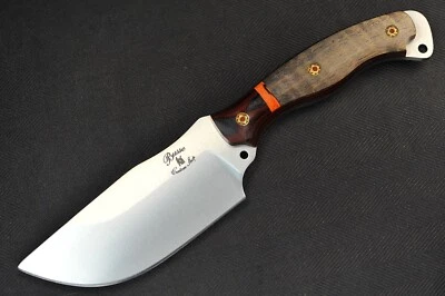 Tren de guerra personalizado Busse vagón de mano .16" satinado INFI, rojo/negro G10 G-rexed madera de arce Foto 1 de 4