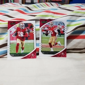Deebo Samuel Jimmy Garoppolo 2020 Absolute Green Foil 2 Card Lot 49ers - Picture 1 of 2