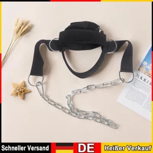 Nackengeschirr, Nackentrainer mit langer Stahlkette für Gewichtheben und Bodybui - Bild 1 von 10
