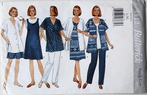 Butterick 4512 Misses Maternity Shirt Dress Top Shorts Sewing Pattern Sz 16-22 - Picture 1 of 1
