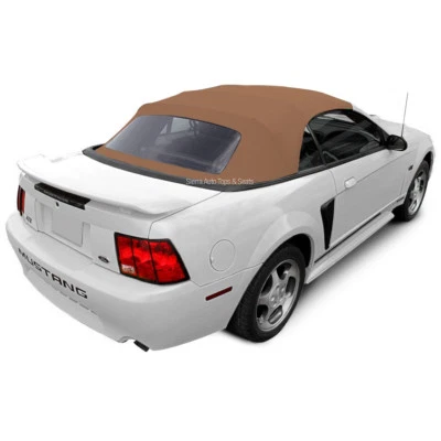 福特野马可转换上衣 1994 - 2004 年马鞍帆布塑料窗 — 第 1/2 张图片