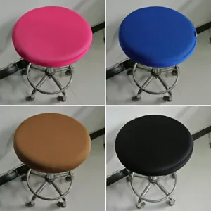 Stretch Round Bar Stool Chair Covers Armless Seat Cushion Slipcover Protector - Picture 1 of 23