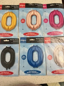 Number 0 Foil Balloon 26 Inches, Choose The Color - Picture 1 of 1