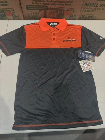 New Official MLB Baltimore Orioles Black/Orange  Men's Polo Short Sleeve Shirt Cover