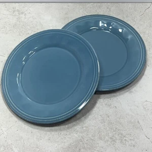 Rachael Ray Cucina Agave Blue Set Of (2) 8 1/8” Salad Plates Stoneware•PRISTINE• - Picture 1 of 12