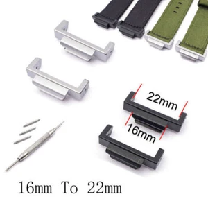 Connector Adapters kit 16 to 22mm For Casio G Shock GW5000 GBX100 DW5600 GWM5610 - Picture 1 of 7