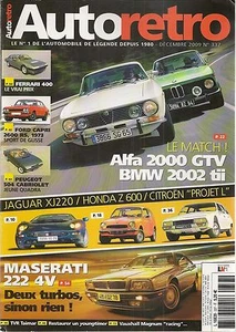 AUTO RETRO 337 ALFA GIULIA 2000 GTV BMW 2002 Tii JAGUAR XJ220 FORD CAPRI 2600 RS - Imagen 1 de 2