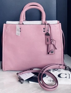 NWT COACH DUSTY ROSE MIXED LEATHERS ROGUE 30 23755 - Picture 1 of 19