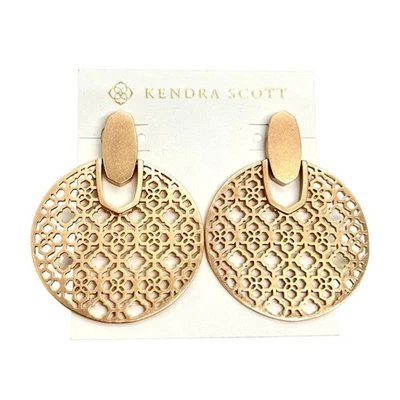 PENDIENTES COLGANTES REDONDOS DE FILIGRANA DE ORO ROSA KENDRA SCOTT DIDI NUEVOS CON ETIQUETAS NORDSTROM Foto 1 de 4