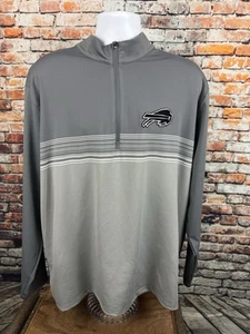 Buffalo Bills 1/4 Reißverschluss grau Golf Pullover Sweatshirt Antigua XXL 2XL - Bild 1 von 7