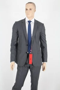 HUGO BOSS Suit, Mod. C-Huge1/C-Genius, Size 98 / US 40L, Slim Fit, Dark Grey - Picture 1 of 11