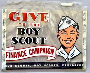 ORIGINAL 1950’s-60’s Unused BOY SCOUTS Finance Campaign Window Sticker RARE Mint - Picture 1 of 4