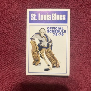 POCKET SCHEDULE NHL 1978-79 ST. LOUIS BLUES MERCANTILE BANK KDNL-TV30 - Picture 1 of 9