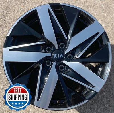 KIA SORENTO 2021 2022 2023 Factory OEM Wheel 18" Rim Black/CNC 70736 w/ Cap #B - Image 1 of 4