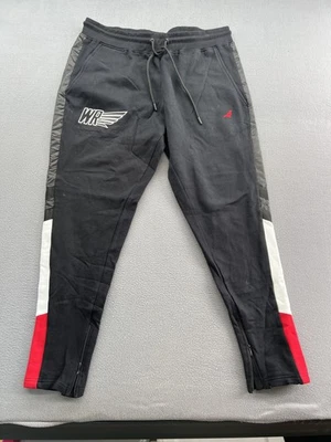 Pantalones deportivos Staple para hombre XL negros rojos blancos de renombre mundial WR Foto 1 de 4