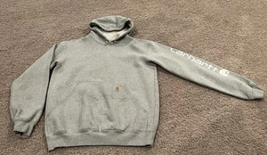 Sudadera con Capucha Carhartt Pullover Para Hombre Pequeña Calce Original Gris - Imagen 1 de 11