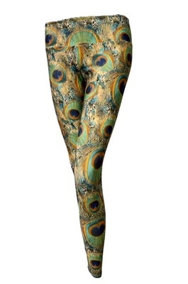 Onzie Flow Leggings XS Estampado Pluma de Pavo Real Pantalones de Yoga Multicolor Ropa Activa Foto 1 de 4