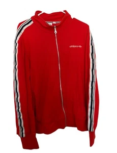 Umbro Giacca Uomo Zip Track Felpa Calcio Allenamento Taglia 2XL Rosso - Foto 1 di 3